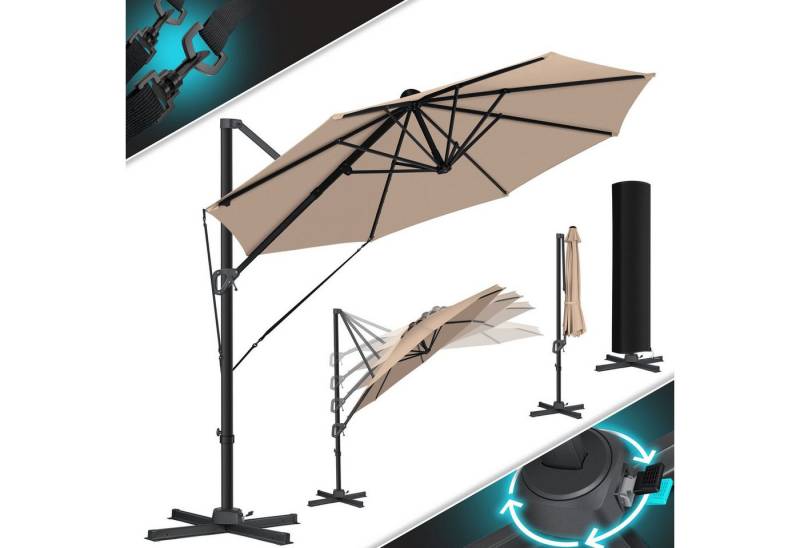 KESSER Ampelschirm, Sonnenschirm Ampelschirm SUN Rund XL Ø330 cm inkl. Abdeckung KESSER Ampelschirm, Sonnenschirm Ampelschirm SUN Rund XL Ø330 cm inkl. Abdeckung von KESSER