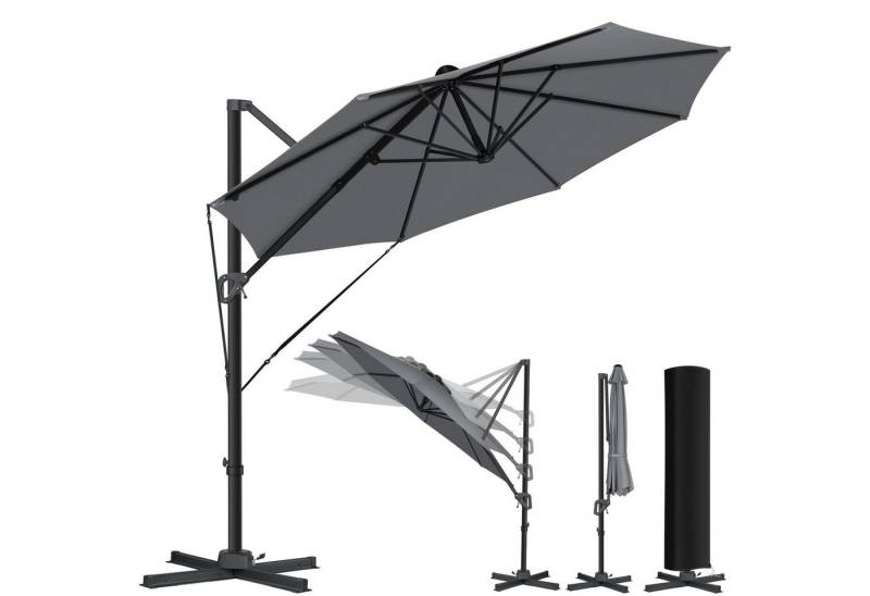 KESSER Ampelschirm, Sonnenschirm Ampelschirm SUN Rund XL Ø330 cm inkl. Abdeckung KESSER Ampelschirm, Sonnenschirm Ampelschirm SUN Rund XL Ø330 cm inkl. Abdeckung von KESSER