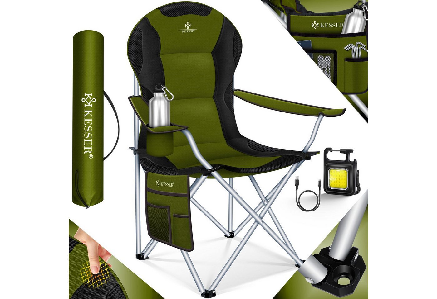 KESSER Campingstuhl, Campingstuhl faltbar bis 150kg Angelstuhl Faltstuhl Klappstuhl KESSER Campingstuhl, Campingstuhl faltbar bis 150kg Angelstuhl Faltstuhl Klappstuhl von KESSER
