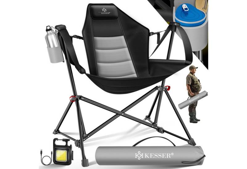 KESSER Campingstuhl, faltbar bis 160 kg Angelstuhl Faltstuhl Klappstuhl von KESSER
