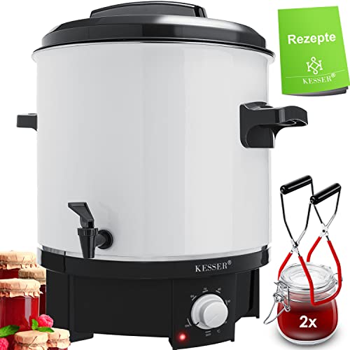 KESSER Einkochautomat 27 Liter, Edelstahl| 1800 Watt | Temperatur von 30-100°C | Dauerbetrieb | Abschaltautomatik Einkochvollautomat Heißgetränkeautomat Glühweintopf mit Zange & 2 Gläsern KESSER Einkochautomat 27 Liter, Edelstahl| 1800 Watt | Temperatur von 30-100°C | Dauerbetrieb | Abschaltautomatik Einkochvollautomat Heißgetränkeautomat Glühweintopf mit Zange & 2 Gläsern von KESSER