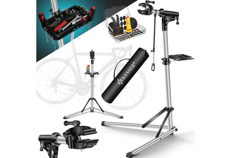 KESSER Fahrrad-Montageständer Fahrradmontageständer Profi Reparaturständer Aluminium, Fahrradmontageständer Profi Reparaturständer Aluminium von KESSER