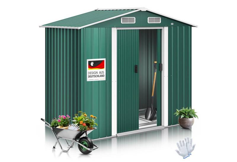KESSER Gartenhaus, BxT: 131x131 cm, XL Metall Gerätehaus 4,2m³ mit Fundament 195x131x186cm von KESSER