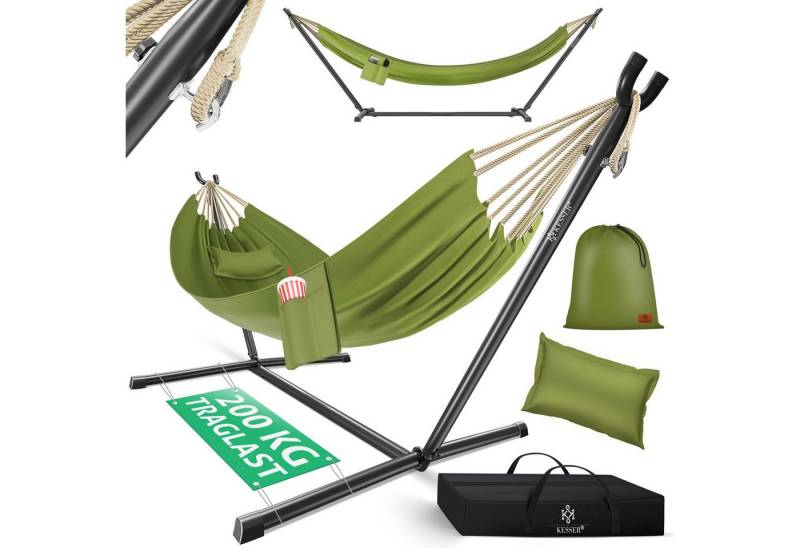 KESSER Hängematte, Hängematte LAKE mit Gestell Doppelhängematte für 2 Personen KESSER Hängematte, Hängematte LAKE mit Gestell Doppelhängematte für 2 Personen von KESSER