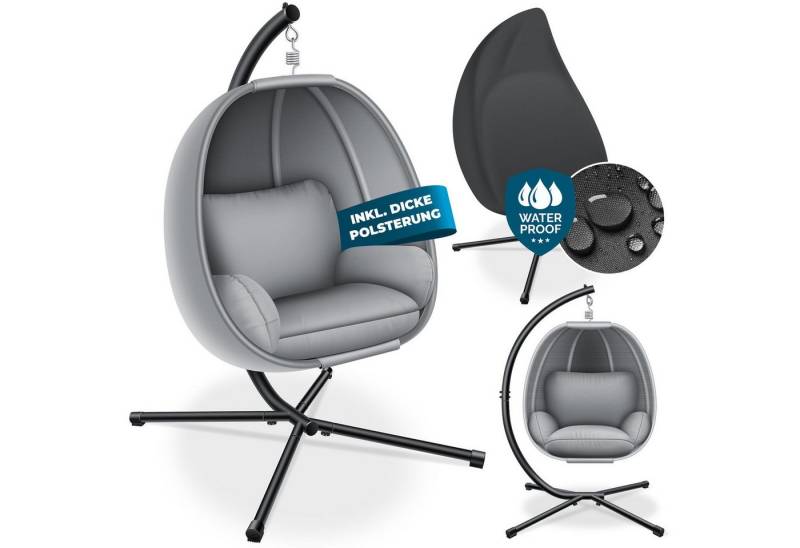 KESSER Hängesessel, Luxe Hängesessel mit Gestell weicher Sitzkissen von KESSER