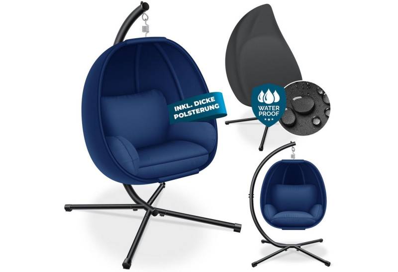 KESSER Hängesessel, Luxe Hängesessel mit Gestell weicher Sitzkissen von KESSER
