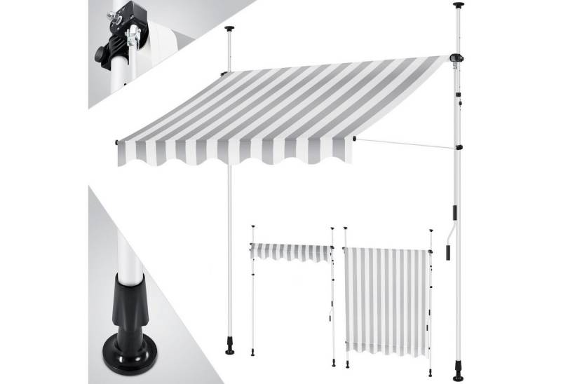 KESSER Klemmmarkise Klemmmarkise mit Handkurbel Balkon Markise, Balkonmarkise Markise von KESSER