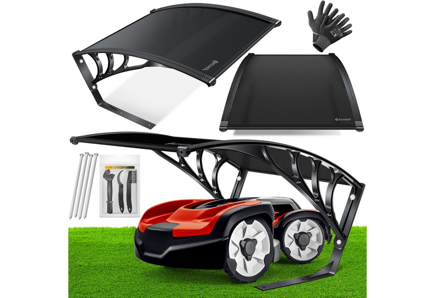 KESSER Mähroboter-Garage, Mähroboter Garage Dach Carport Überdachung für Mähroboter KESSER Mähroboter-Garage, Mähroboter Garage Dach Carport Überdachung für Mähroboter von KESSER