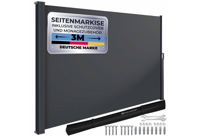 KESSER Seitenmarkise Seitenmarkise ausziehbar Markise Blickdicht Sichtschutz von KESSER