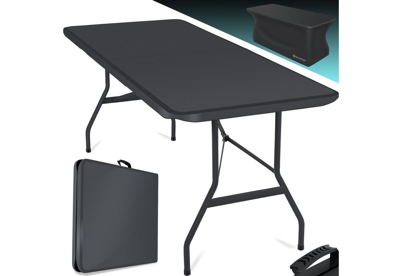 KESSER Tabletttisch, Buffettisch Tisch klappbar Kunststoff 183x76 cm Campingtisch von KESSER