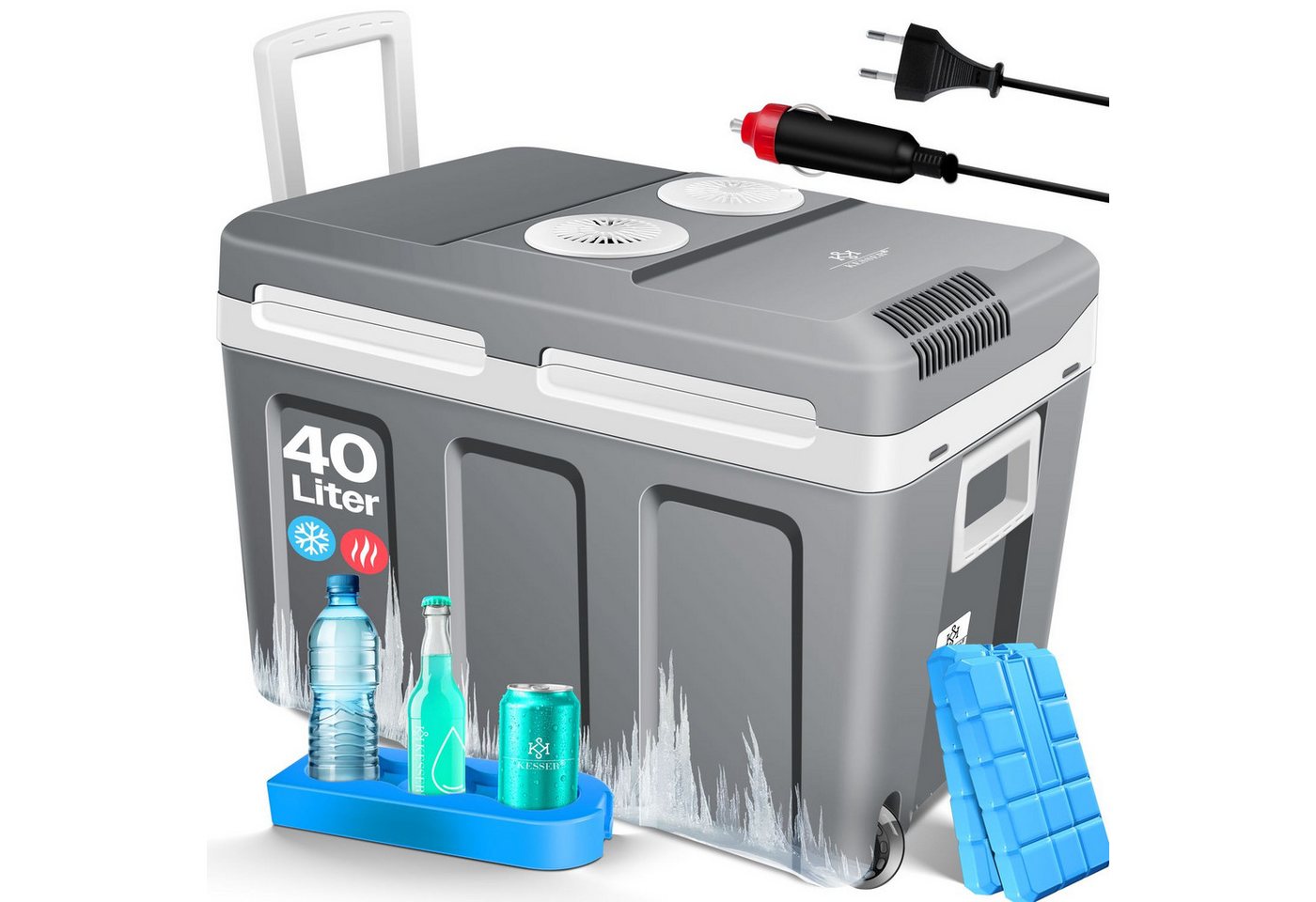 KESSER Thermobehälter, 40L Kühlbox mit Rollen zum Warmhalten und Kühlen Thermobox KESSER Thermobehälter, 40L Kühlbox mit Rollen zum Warmhalten und Kühlen Thermobox von KESSER