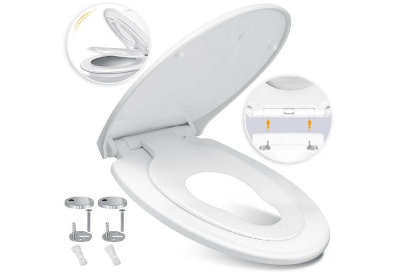 KESSER WC-Sitz, WC Sitz mit Absenkautomatik Toilettendeckel Quick-Release KESSER WC-Sitz, WC Sitz mit Absenkautomatik Toilettendeckel Quick-Release von KESSER