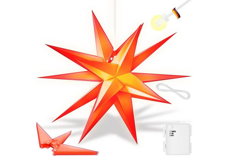 KESSER Weihnachtsfigur, Leuchtstern 3D, LED Weihnachtsstern mit Timer Innen u. Außen KESSER Weihnachtsfigur, Leuchtstern 3D, LED Weihnachtsstern mit Timer Innen u. Außen von KESSER