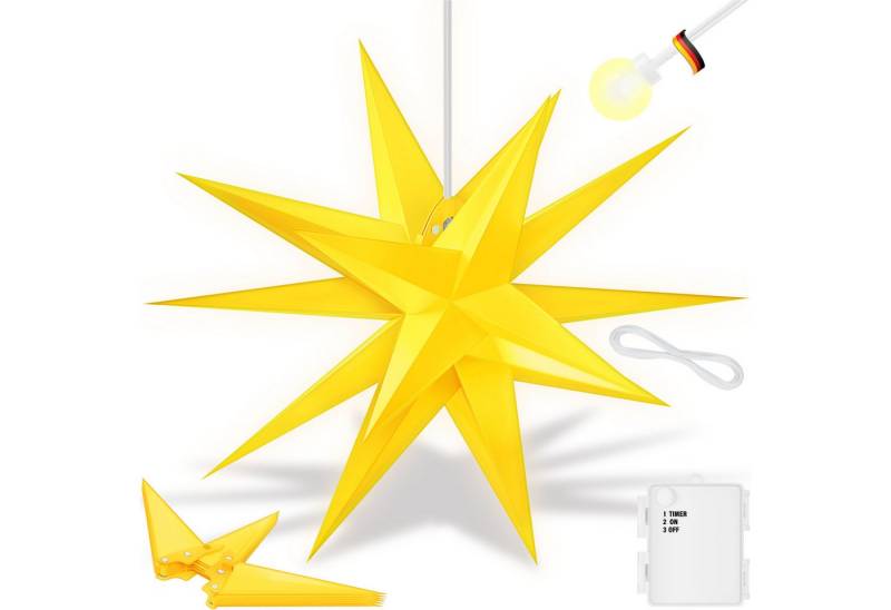 KESSER Weihnachtsfigur, Leuchtstern 3D, LED Weihnachtsstern mit Timer Innen u. Außen KESSER Weihnachtsfigur, Leuchtstern 3D, LED Weihnachtsstern mit Timer Innen u. Außen von KESSER