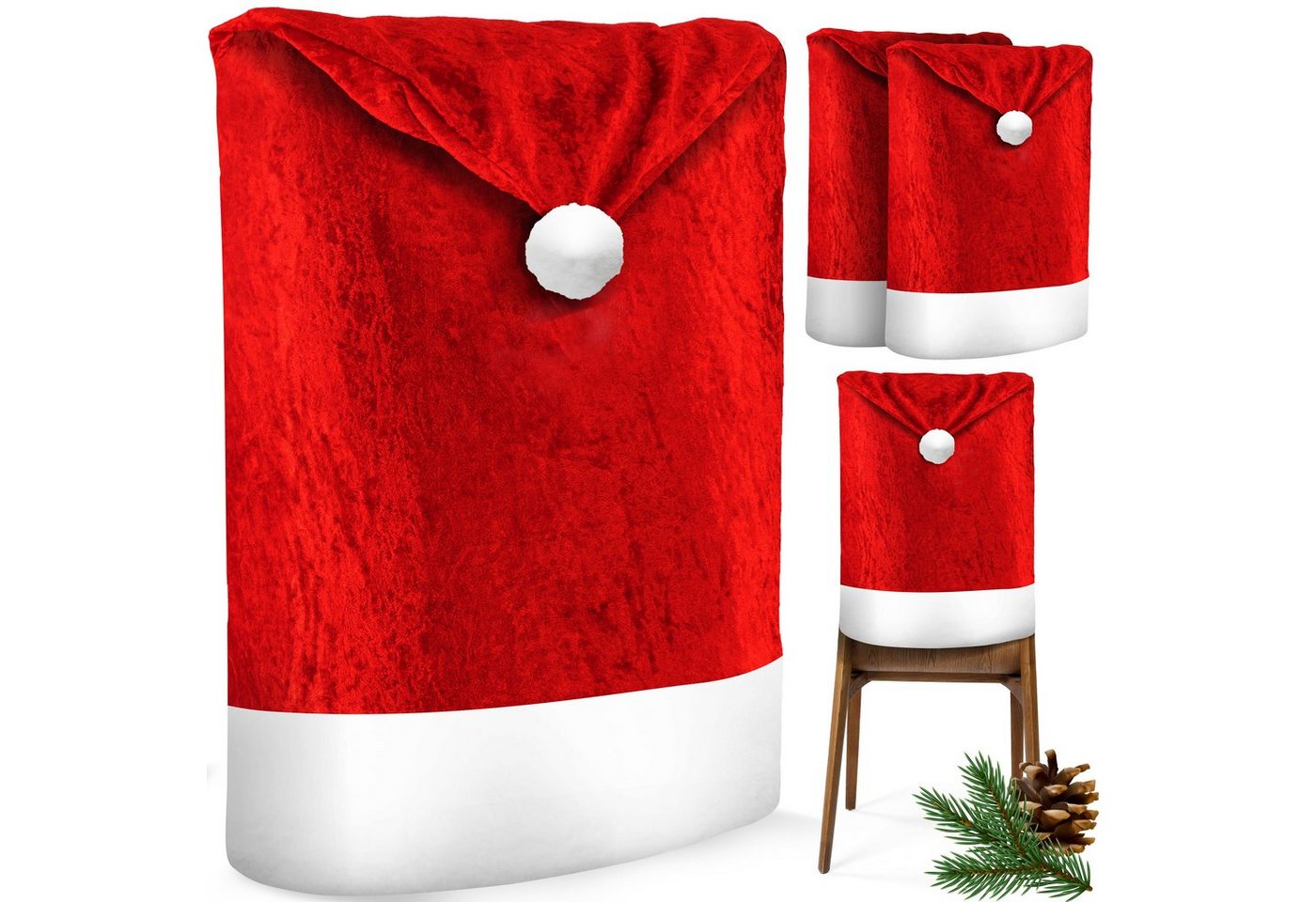 KESSER Weihnachtsfigur, Premium Weihnachtsstuhlüberzug Set Stuhlhussen für Weihnachten von KESSER