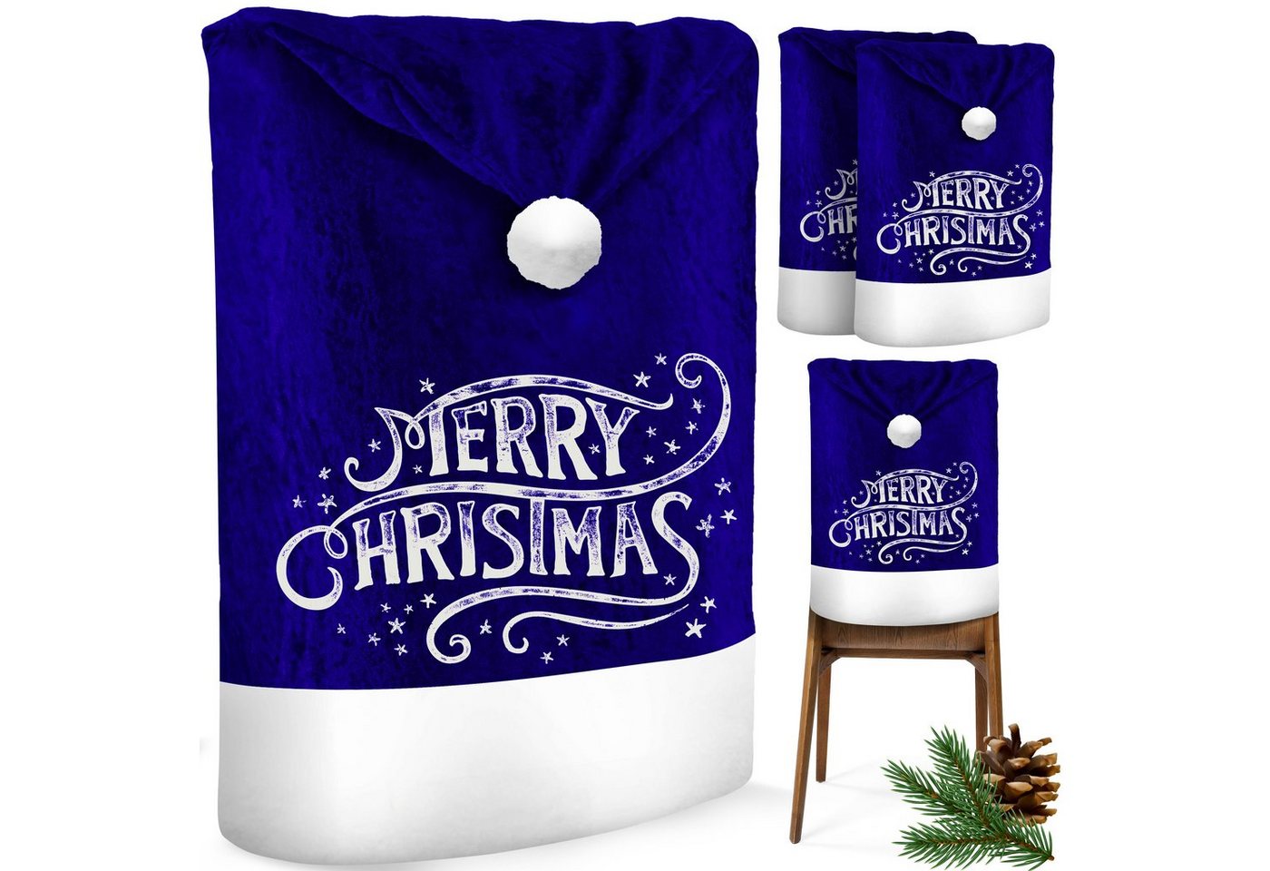 KESSER Weihnachtsfigur, Premium Weihnachtsstuhlüberzug Set Stuhlhussen für Weihnachten KESSER Weihnachtsfigur, Premium Weihnachtsstuhlüberzug Set Stuhlhussen für Weihnachten von KESSER