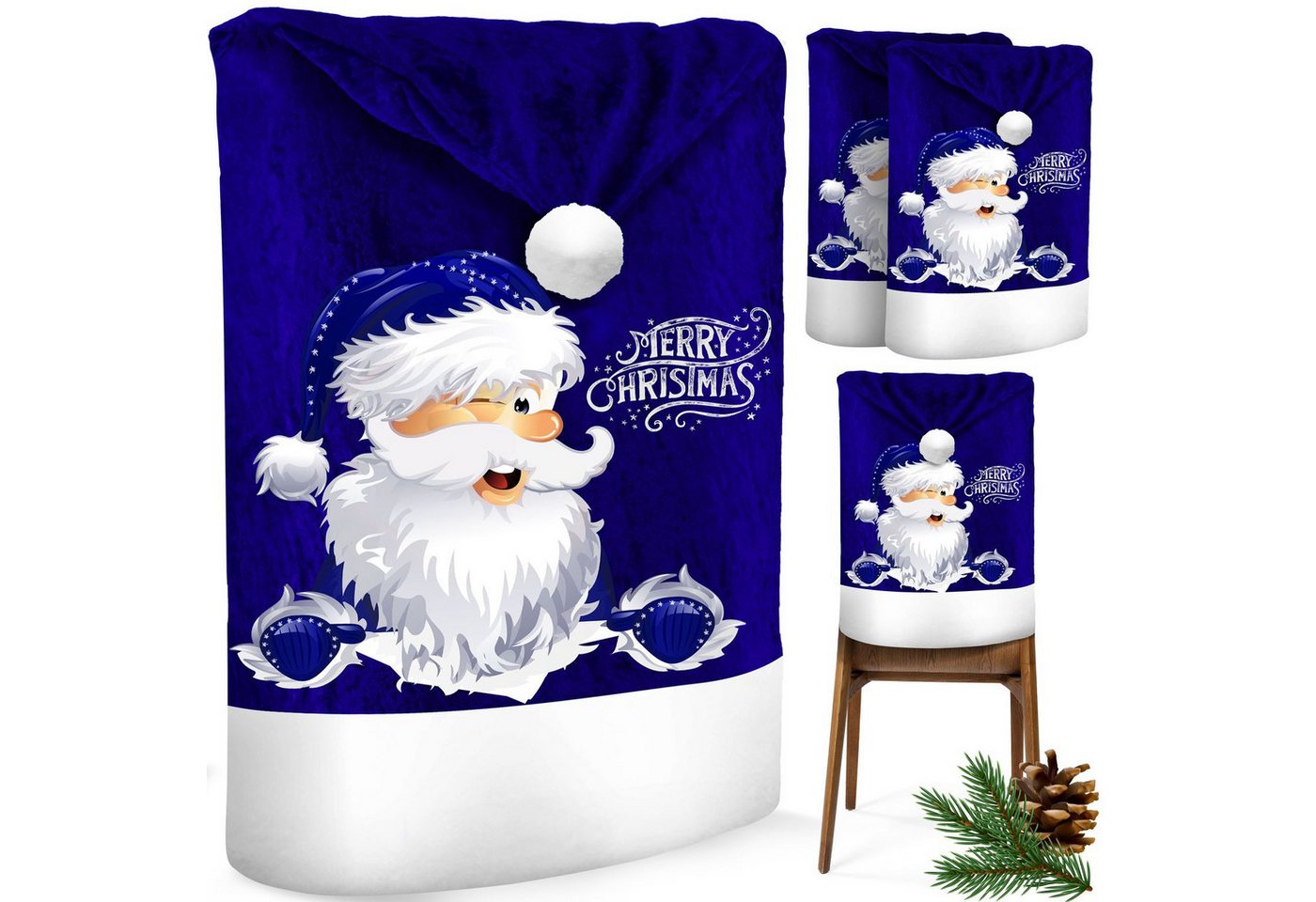 KESSER Weihnachtsfigur, Premium Weihnachtsstuhlüberzug Set Stuhlhussen für Weihnachten KESSER Weihnachtsfigur, Premium Weihnachtsstuhlüberzug Set Stuhlhussen für Weihnachten von KESSER