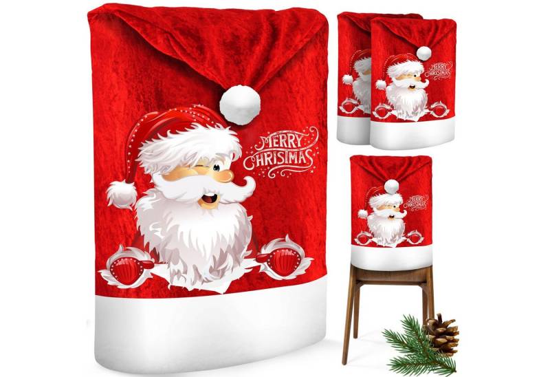 KESSER Weihnachtsfigur, Premium Weihnachtsstuhlüberzug Set Stuhlhussen für Weihnachten KESSER Weihnachtsfigur, Premium Weihnachtsstuhlüberzug Set Stuhlhussen für Weihnachten von KESSER