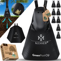 Baum-Bewässerungssack Wassersack & Baumbewässerungsbeutel PVC-Tasche langlebig & UV-beständig Baumbeutel Garten Bewässerungssystem 8er Set / Schwarz von KESSER