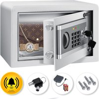 Elektr. Tresor Inkl. Batteriebox Elektronischer Safe 3x Doppelbolzenverriegelung Boden Wandtresor Möbeltresor Innenbeleuchtung s (Silber) - Kesser von KESSER