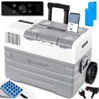 Kesser - Kompressor Kühlbox elektrisch Gefrierbox Mit APP-Steuerung USB-Anschluss 12/24 v 230V +Teleskopstange Räder Kühlschrank Kühlung bis -20 °c von KESSER