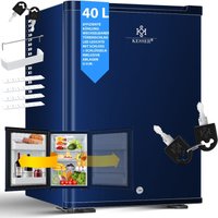 Kesser - Minikühlschrank mit Schloss Minibar 40 Liter Nutzinhalt Leise 22db Abschließbar Schlafzimmer Wechselbarer Türanschlag ca. 4°-16°C Navyblau von KESSER