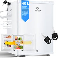KESSER® Minikühlschrank mit Schloss Minibar 40 Liter Nutzinhalt Leise 22db Abschließbar Schlafzimmer Wechselbarer Türanschlag ca. 4°-16°C Weiß von KESSER