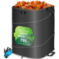 Kesser - Pop-Up-Gartensack Laubsack Gartenabfallsack inkl. Handschuhe Selbststehend mit Griffen Stabil Robust & Faltbar Anthrazit / Schwarz, 1x 73 Kesser - Pop-Up-Gartensack Laubsack Gartenabfallsack inkl. Handschuhe Selbststehend mit Griffen Stabil Robust & Faltbar Anthrazit / Schwarz, 1x 73 von KESSER