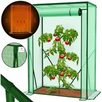 Premium Tomatengewächshaus Foliengewächshaus Gewächshaus klein Tomatenhaus Treibhaus mit Tür zum Aufrollen Frühbeet Grün / 100 x 50 x 150 cm - Kesser von KESSER