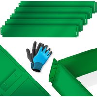 Rasenkante Beeteinfassung Beetumrandung 5m 10m 15m 20m 25m 30m 35m 40m 45m 50m 100x14cm oder 100x18cm Beetbegrenzung Rasenbleche Mähkante Grün / von KESSER