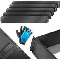 Rasenkante Beeteinfassung Beetumrandung 5m 10m 15m 20m 25m 30m 35m 40m 45m 50m 100x14cm oder 100x18cm Beetbegrenzung Rasenbleche Mähkante Schwarz / von KESSER