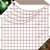 Kesser - Teichzaun Gartenzaun Steckzaun Komplettset Metall Zaunelemente Inkl. Hammer + Befestigungsstäben Zaun zum stecken für Garten Braun / von KESSER