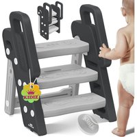 Kesser - kidiz® Tritthocker für Kinder Trittleiter Klappbar mit 3 Stufen Faltbarer Lern-Turm ab 18 Monaten bis 6 Jahren Robust Sicherer & Stabiler von KESSER