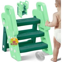 Kesser - kidiz® Tritthocker für Kinder Trittleiter Klappbar mit 3 Stufen Faltbarer Lern-Turm ab 18 Monaten bis 6 Jahren Robust Sicherer & Stabiler von KESSER