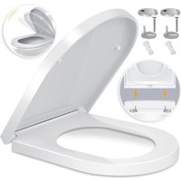 Kesser - wc Sitz mit Absenkautomatik Toilettendeckel Quick-Release-Funktion und Softclose - einfache Montage Antibakteriell Klodeckel aus Duroplast von KESSER
