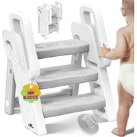 Kesser - kidiz® Tritthocker für Kinder Trittleiter Klappbar mit 3 Stufen Faltbarer Lern-Turm ab 18 Monaten bis 6 Jahren Robust Sicherer & Stabiler von KESSER