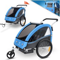 Kesser - Kinderanhänger Fahrradanhänger Sport-RX 2 in 1 Joggerfunktion Kinderfahrradanhänger + 5-Punkt Sicherheitsgurt 360°-Vorderrad Jogger Buggy von KESSER