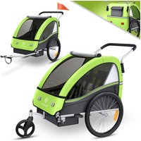 Kesser - Kinderanhänger Fahrradanhänger Sport-RX 2 in 1 Joggerfunktion Kinderfahrradanhänger + 5-Punkt Sicherheitsgurt 360°-Vorderrad Jogger Buggy von KESSER
