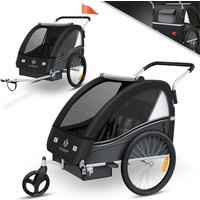 Kesser - Kinderanhänger Fahrradanhänger Sport-RX 2 in 1 Joggerfunktion Kinderfahrradanhänger + 5-Punkt Sicherheitsgurt 360°-Vorderrad Jogger Buggy von KESSER