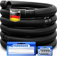 Poolschlauch Schwimmbadschlauch mit Muffen Solarschlauch für Pool und Schwimmbecken Saugschlauch Pumpenschlauch Flexibler Wasserschlauch Schwarz / von KESSER