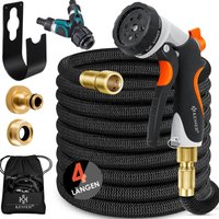 Premium Gartenschlauch Flexibler Wasserschlauch dehnbarer Flexischlauch Schwarz / 30 Meter - Kesser Premium Gartenschlauch Flexibler Wasserschlauch dehnbarer Flexischlauch Schwarz / 30 Meter - Kesser von KESSER