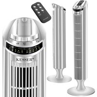 Kesser - Turmventilator fernbedienung Ventilator led Display Standventilator Klimaanlage Silber von KESSER