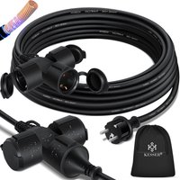 Kesser - Verlängerungskabel mit Schutzkappe Outdoor - für Innenbereich Außenbereich - Verlängerung Stromkabel – 230 v IP44 - mit Schuko Stecker von KESSER