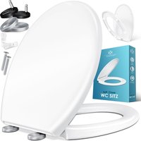 Kesser - wc Sitz mit Absenkautomatik Toilettendeckel Quick-Release-Funktion und Softclose - einfache Montage Antibakteriell Klodeckel aus Duroplast von KESSER