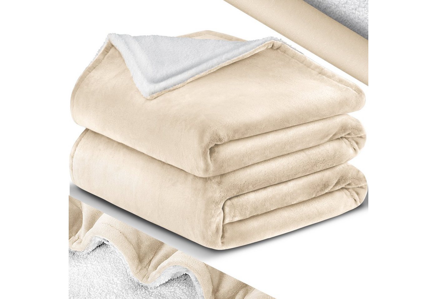 Wohndecke, KESSER, Kuscheldecke Flauschige Sherpa Extra Weich & Warm Wohndecke Flanell von KESSER