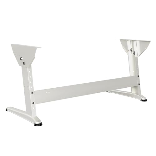 KESSLER PRO Tischgestell 120x40 cm - Schreibtischgestell mit Höhen- und Neigungsverstellung - Ergonomisch Schreibtisch Beine aus Metall, Weiß von KESSLER PRO