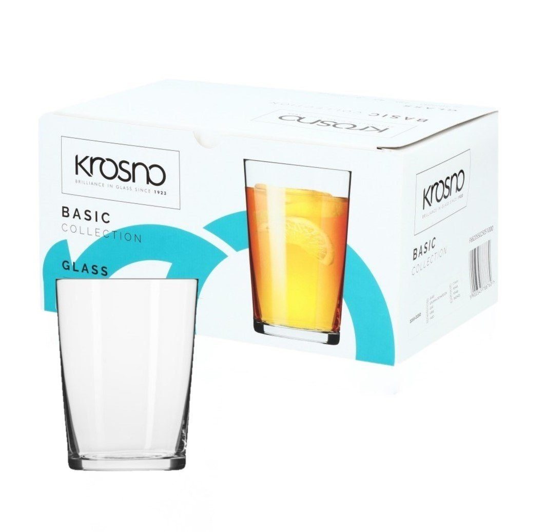 KESSMANN Gläser-Set Krosno 250ml Trinkgläser 12 Teilig Wasserglas Glas Saftglas Set Tasse, Glas, Getränkeglas Teegläser Allzweckgläser Glass Tee, Eistee, Säfte von KESSMANN