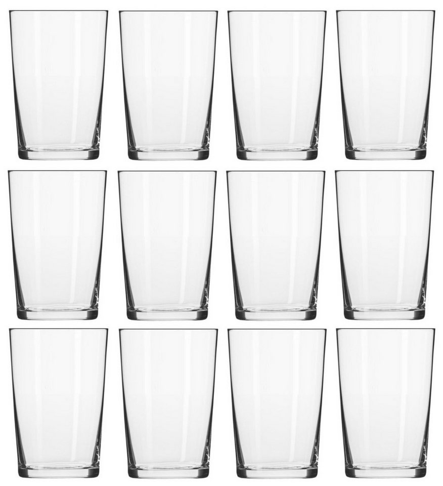 KESSMANN Gläser-Set Krosno 250ml Trinkgläser 12 Teilig Wasserglas Glas Saftglas Set Tasse, Glas, Getränkeglas Teegläser Allzweckgläser Glass Tee Eistee Säfte von KESSMANN