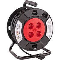 Kabeltrommel Kabelrolle 50 Meter 4-fach Steckdose H05VV-F 3G1,5mm² IP20 - Kestek von KESTEK