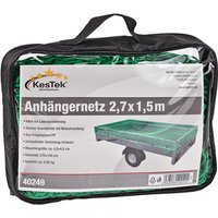Kestek - Anhängernetz Gepäcknetz Abdecknetz 1,5 x 2,7 m grün zur Ladungssicherung von KESTEK